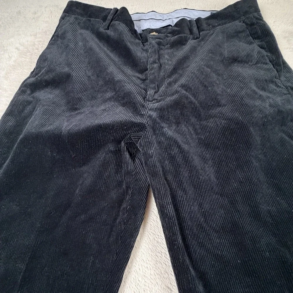 Polo Ralph Lauren Stretch Classic Fit Corduroy Pants Mens 36x30 Black Straight